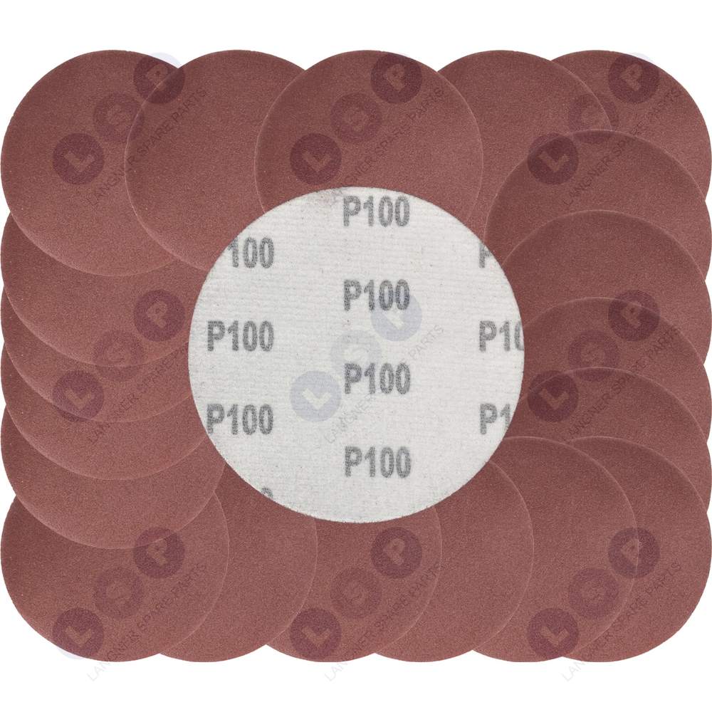 Brúsny papier, kotúče na suchý zips 125 mm pre uhlovú brúsku P100, 20 ks